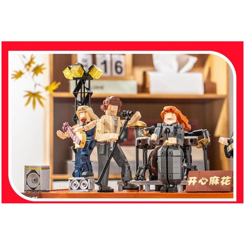 PLEYERID M38-P8019 P8019 8019 M38P8019 38-P8019 non  BAN NHẠC ĐỐT CHÁY HAPPY TWIST bộ đồ chơi xếp lắp ráp ghép mô hình Creator Expert BURN Chuyên Gia Sáng Tạo