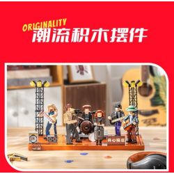 PLEYERID M38-P8019 P8019 8019 M38P8019 38-P8019 non  BAN NHẠC ĐỐT CHÁY HAPPY TWIST bộ đồ chơi xếp lắp ráp ghép mô hình Creator Expert BURN Chuyên Gia Sáng Tạo