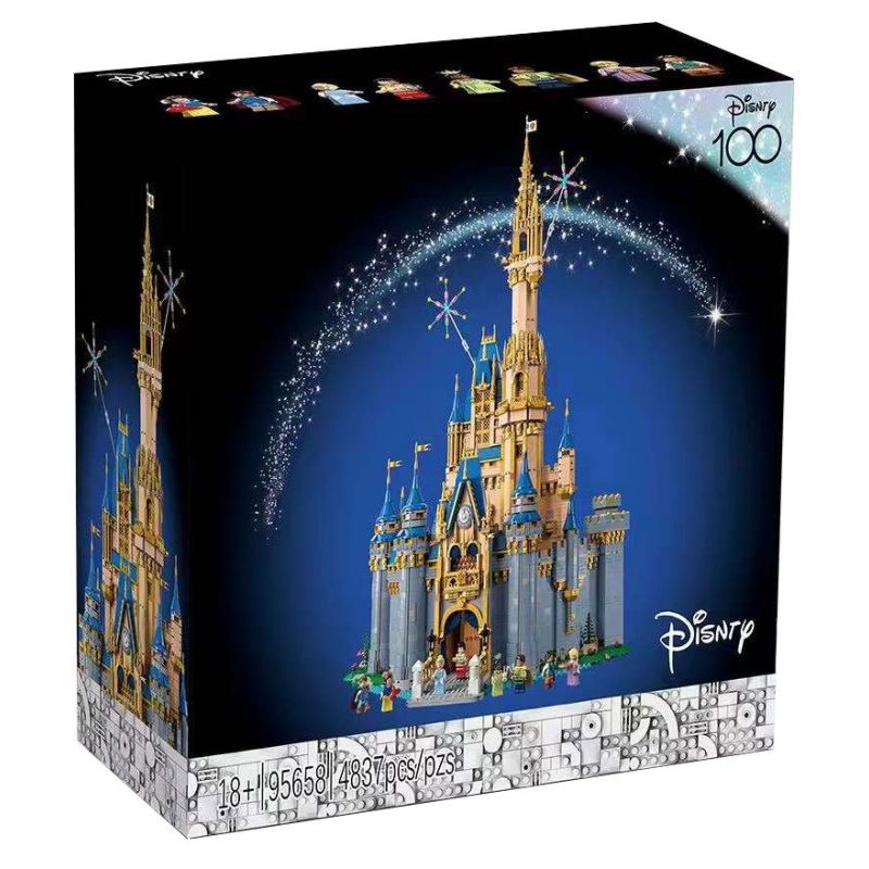 NOT Lego THE DISNEY CASTLE 43222 95658 xếp lắp ráp ghép mô hình LÂU ĐÀI DISNEY CỔ ĐIỂN Disney Princess Công Chúa 4837 khối