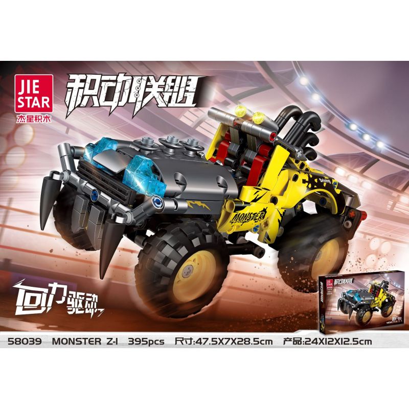 JIESTAR 58039 non  LIÊN MINH HOẠT ĐỘNG MONSTER Z-I bộ đồ chơi xếp lắp ráp ghép mô hình 395 khối