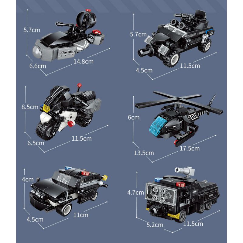 QMAN ENLIGHTEN KEEPPLEY 41107 non  SIÊU BỘ ÁO GIÁP SWAT 6 TỔ HỢP bộ đồ chơi xếp lắp ráp ghép mô hình Transformers Robot Đại Chiến Người Máy Biến Hình 741 khối