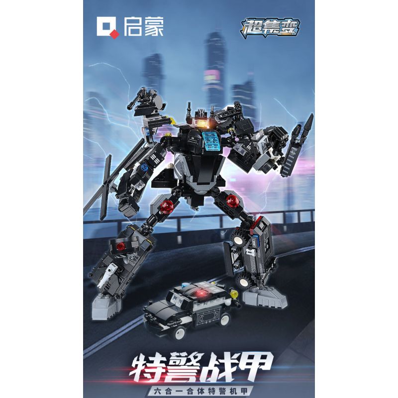 QMAN ENLIGHTEN KEEPPLEY 41107 non  SIÊU BỘ ÁO GIÁP SWAT 6 TỔ HỢP bộ đồ chơi xếp lắp ráp ghép mô hình Transformers Robot Đại Chiến Người Máy Biến Hình 741 khối