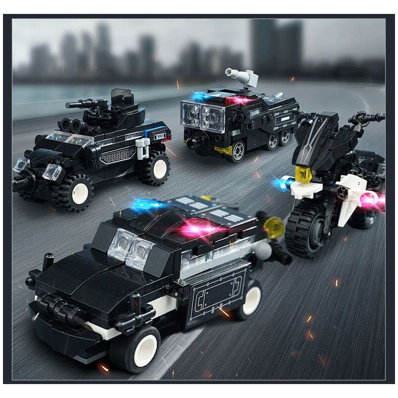 QMAN ENLIGHTEN KEEPPLEY 41107 non  SIÊU BỘ ÁO GIÁP SWAT 6 TỔ HỢP bộ đồ chơi xếp lắp ráp ghép mô hình Transformers Robot Đại Chiến Người Máy Biến Hình 741 khối