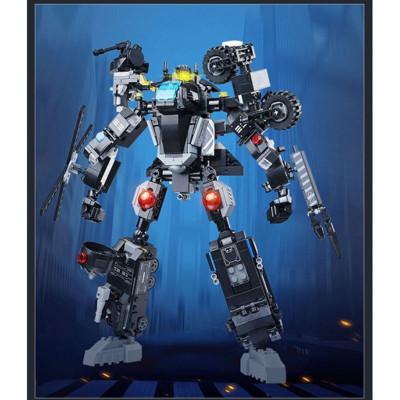 QMAN ENLIGHTEN KEEPPLEY 41107 non  SIÊU BỘ ÁO GIÁP SWAT 6 TỔ HỢP bộ đồ chơi xếp lắp ráp ghép mô hình Transformers Robot Đại Chiến Người Máy Biến Hình 741 khối