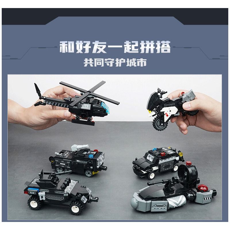 QMAN ENLIGHTEN KEEPPLEY 41107 non  SIÊU BỘ ÁO GIÁP SWAT 6 TỔ HỢP bộ đồ chơi xếp lắp ráp ghép mô hình Transformers Robot Đại Chiến Người Máy Biến Hình 741 khối