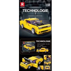 REOBRIX 11030 non  DODGE CHALLENGER SRT HELLCAT tỷ lệ 1:12 bộ đồ chơi xếp lắp ráp ghép mô hình Model Team DODGE HELLCAT Mô Hình Hiện Đại 1740 khối