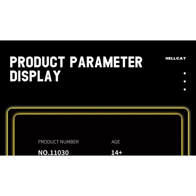 REOBRIX 11030 non  DODGE CHALLENGER SRT HELLCAT tỷ lệ 1:12 bộ đồ chơi xếp lắp ráp ghép mô hình Model Team DODGE HELLCAT Mô Hình Hiện Đại 1740 khối