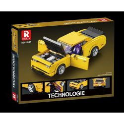REOBRIX 11030 non  DODGE CHALLENGER SRT HELLCAT tỷ lệ 1:12 bộ đồ chơi xếp lắp ráp ghép mô hình Model Team DODGE HELLCAT Mô Hình Hiện Đại 1740 khối