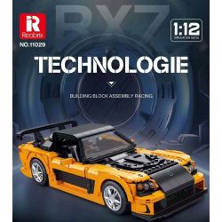 REOBRIX 11029 non  MAZDA RX-7 tỷ lệ 1:12 bộ đồ chơi xếp lắp ráp ghép mô hình Model Team Mô Hình Hiện Đại 1482 khối