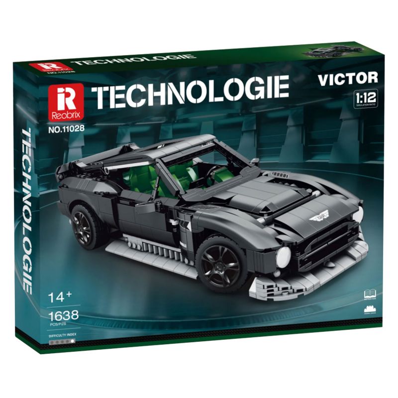 REOBRIX 11028 non  ASTON MARTIN VICTOR tỷ lệ 1:12 bộ đồ chơi xếp lắp ráp ghép mô hình Model Team Mô Hình Hiện Đại 1638 khối
