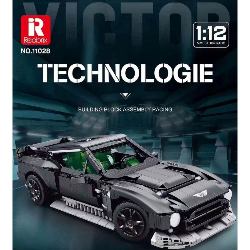REOBRIX 11028 non  ASTON MARTIN VICTOR tỷ lệ 1:12 bộ đồ chơi xếp lắp ráp ghép mô hình Model Team Mô Hình Hiện Đại 1638 khối