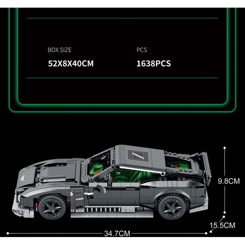 REOBRIX 11028 non  ASTON MARTIN VICTOR tỷ lệ 1:12 bộ đồ chơi xếp lắp ráp ghép mô hình Model Team Mô Hình Hiện Đại 1638 khối
