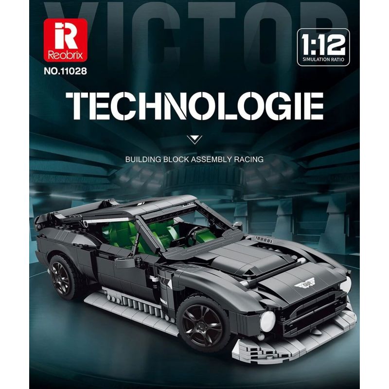 REOBRIX 11028 non  ASTON MARTIN VICTOR tỷ lệ 1:12 bộ đồ chơi xếp lắp ráp ghép mô hình Model Team Mô Hình Hiện Đại 1638 khối