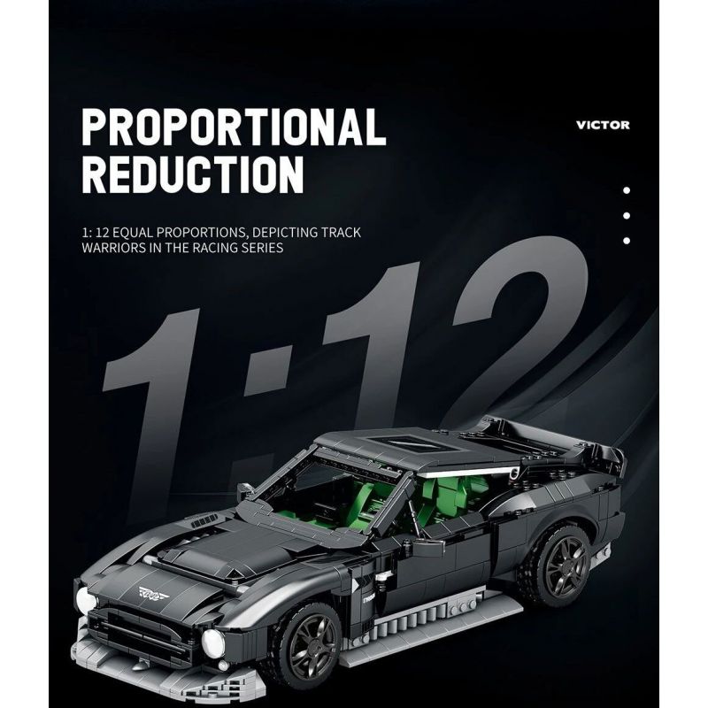 REOBRIX 11028 non  ASTON MARTIN VICTOR tỷ lệ 1:12 bộ đồ chơi xếp lắp ráp ghép mô hình Model Team Mô Hình Hiện Đại 1638 khối