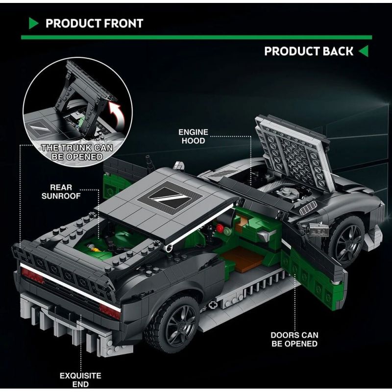 REOBRIX 11028 non  ASTON MARTIN VICTOR tỷ lệ 1:12 bộ đồ chơi xếp lắp ráp ghép mô hình Model Team Mô Hình Hiện Đại 1638 khối