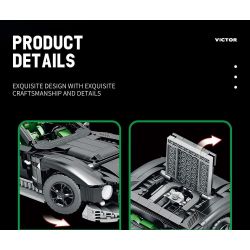 REOBRIX 11028 non  ASTON MARTIN VICTOR tỷ lệ 1:12 bộ đồ chơi xếp lắp ráp ghép mô hình Model Team Mô Hình Hiện Đại 1638 khối