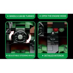 REOBRIX 11028 non  ASTON MARTIN VICTOR tỷ lệ 1:12 bộ đồ chơi xếp lắp ráp ghép mô hình Model Team Mô Hình Hiện Đại 1638 khối