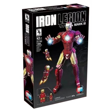 RENZAIMA 790 non  NGƯỜI SẮT MK3 bộ đồ chơi xếp lắp ráp ghép mô hình Marvel Super Heroes IRON LEGION MARK III Siêu Anh Hùng Marvel 466 khối
