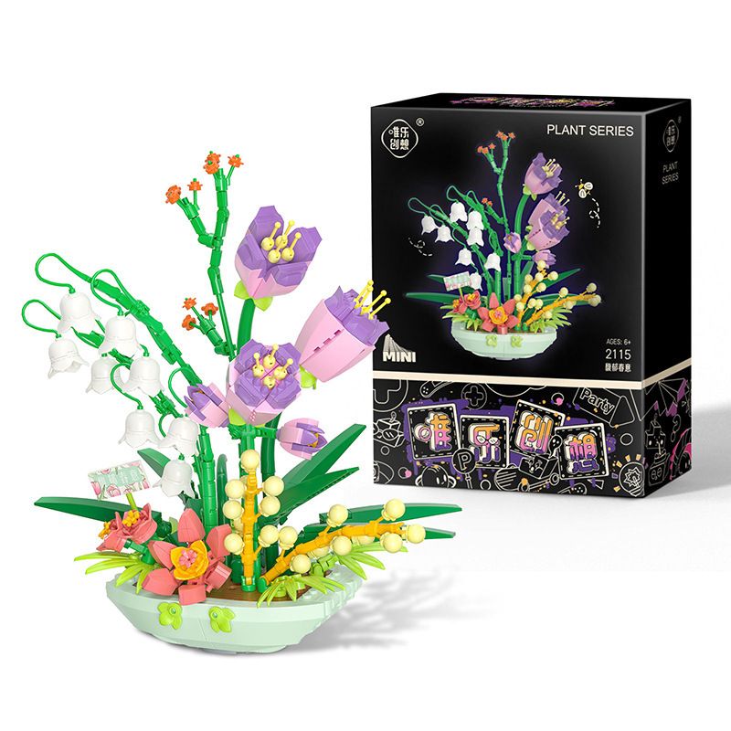 WELEMAGINATION 2115 non Lego XUÂN THƠM bộ đồ chơi xếp lắp ráp ghép mô hình Flowers TULIPA Hoa 632 khối