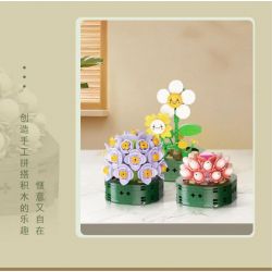 WELEMAGINATION 2114 non  HỘP TRƯNG BÀY CHẬU CÂY MỌNG NƯỚC KẾT HỢP TÁM TRONG MỘT bộ đồ chơi xếp lắp ráp ghép mô hình Flowers POTTED GARDEN Hoa 1257 khối