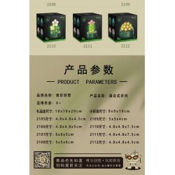 WELEMAGINATION 2114 non  HỘP TRƯNG BÀY CHẬU CÂY MỌNG NƯỚC KẾT HỢP TÁM TRONG MỘT bộ đồ chơi xếp lắp ráp ghép mô hình Flowers POTTED GARDEN Hoa 1257 khối