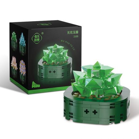 WELEMAGINATION 2105 non  CÂY TRỒNG TRONG CHẬU KẾT HỢP MỌNG NƯỚC WUHUA YULU bộ đồ chơi xếp lắp ráp ghép mô hình Flowers POTTED GARDEN Hoa 142 khối