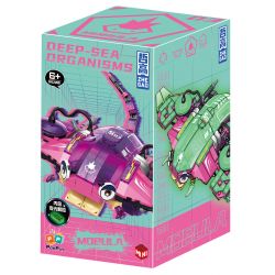 ZHEGAO 662001 non  4 LOẠI CÁ MẬP BIỂN SÂU PHÁT SÁNG CUA ĐUỐI MỰC bộ đồ chơi xếp lắp ráp ghép mô hình Creator DEEP-SEA DRGANISMS Sáng Tạo