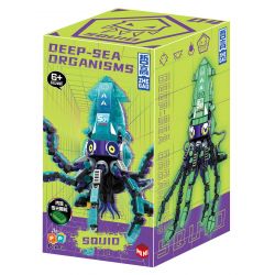 ZHEGAO 662001 non  4 LOẠI CÁ MẬP BIỂN SÂU PHÁT SÁNG CUA ĐUỐI MỰC bộ đồ chơi xếp lắp ráp ghép mô hình Creator DEEP-SEA DRGANISMS Sáng Tạo