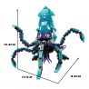 ZHEGAO 662001 non  4 LOẠI CÁ MẬP BIỂN SÂU PHÁT SÁNG CUA ĐUỐI MỰC bộ đồ chơi xếp lắp ráp ghép mô hình Creator DEEP-SEA DRGANISMS Sáng Tạo