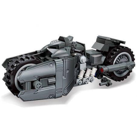JIESTAR 58051 non  ĐUA XE NHỰA ĐƯỜNG BATBIKE bộ đồ chơi xếp lắp ráp ghép mô hình BATCYCLE 224 khối