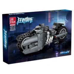 JIESTAR 58051 non  ĐUA XE NHỰA ĐƯỜNG BATBIKE bộ đồ chơi xếp lắp ráp ghép mô hình BATCYCLE 224 khối