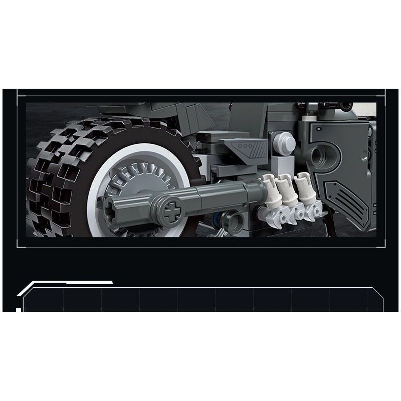 JIESTAR 58051 non  ĐUA XE NHỰA ĐƯỜNG BATBIKE bộ đồ chơi xếp lắp ráp ghép mô hình BATCYCLE 224 khối