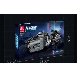 JIESTAR 58051 non  ĐUA XE NHỰA ĐƯỜNG BATBIKE bộ đồ chơi xếp lắp ráp ghép mô hình BATCYCLE 224 khối