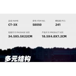 JIESTAR 58050 non  ĐUA XE NHỰA ĐƯỜNG KUSANAGI BLADE CT-3X bộ đồ chơi xếp lắp ráp ghép mô hình Movie & Game Phim Và Trò Chơi 241 khối