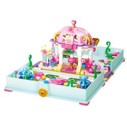 GUDI 30007 non  CÔNG CHÚA TÌNH YÊU CUỐN SÁCH KHU VƯỜN NHỎ bộ đồ chơi xếp lắp ráp ghép mô hình Girl PRINCESS CANDY Con Gái 269 khối