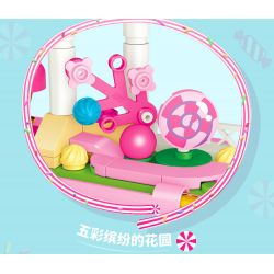 GUDI 30007 non  CÔNG CHÚA TÌNH YÊU CUỐN SÁCH KHU VƯỜN NHỎ bộ đồ chơi xếp lắp ráp ghép mô hình Girl PRINCESS CANDY Con Gái 269 khối