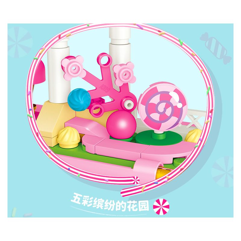 GUDI 30007 non  CÔNG CHÚA TÌNH YÊU CUỐN SÁCH KHU VƯỜN NHỎ bộ đồ chơi xếp lắp ráp ghép mô hình Girl PRINCESS CANDY Con Gái 269 khối