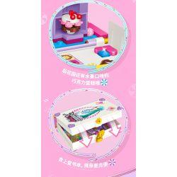 GUDI 30006 non  CÔNG CHÚA TÌNH YÊU CUỐN SÁCH LÂU ĐÀI NHỎ bộ đồ chơi xếp lắp ráp ghép mô hình Girl PRINCESS CANDY Con Gái 287 khối