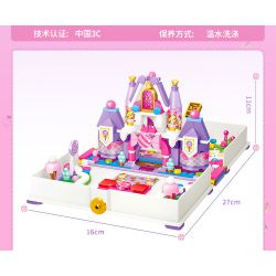 GUDI 30006 non  CÔNG CHÚA TÌNH YÊU CUỐN SÁCH LÂU ĐÀI NHỎ bộ đồ chơi xếp lắp ráp ghép mô hình Girl PRINCESS CANDY Con Gái 287 khối