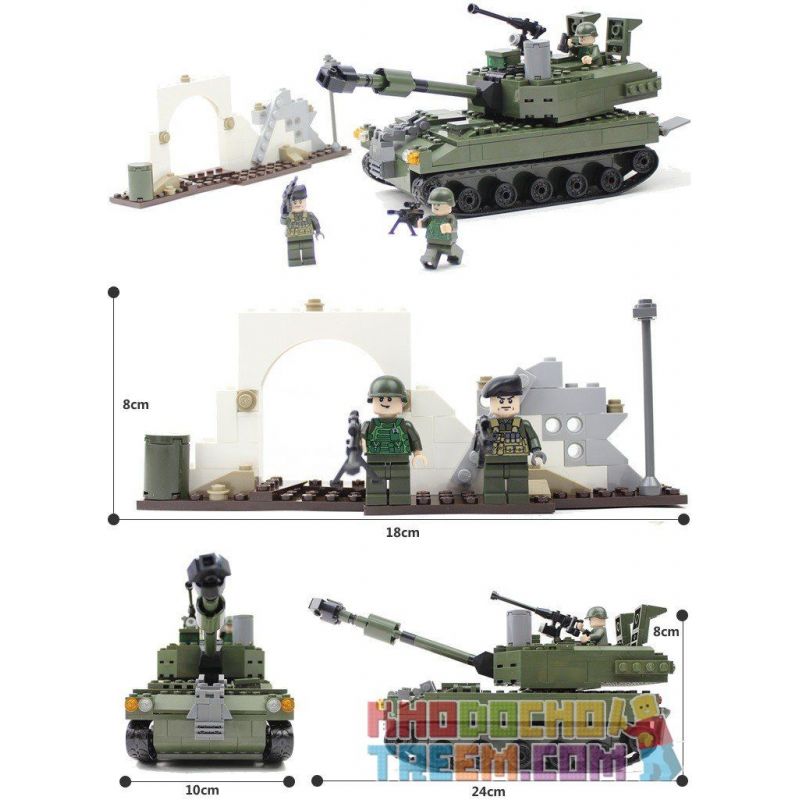 GUDI 600009A Xếp hình kiểu  MILITARY ARMY Armed Assault Xe Tăng 352 khối GUDI 600009A Xếp hình kiểu  MILITARY ARMY Armed Assault Xe Tăng 352 khối