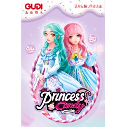 GUDI 30006 non  CÔNG CHÚA TÌNH YÊU CUỐN SÁCH LÂU ĐÀI NHỎ bộ đồ chơi xếp lắp ráp ghép mô hình Girl PRINCESS CANDY Con Gái 287 khối