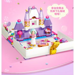 GUDI 30006 non  CÔNG CHÚA TÌNH YÊU CUỐN SÁCH LÂU ĐÀI NHỎ bộ đồ chơi xếp lắp ráp ghép mô hình Girl PRINCESS CANDY Con Gái 287 khối