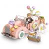 LOZ 4210 non  Q MENG CAR XE CƯỚI CỔ ĐIỂN bộ đồ chơi xếp lắp ráp ghép mô hình Girl SWEET Con Gái 290 khối