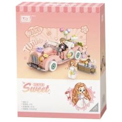 LOZ 4210 non  Q MENG CAR XE CƯỚI CỔ ĐIỂN bộ đồ chơi xếp lắp ráp ghép mô hình Girl SWEET Con Gái 290 khối