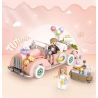 LOZ 4210 non  Q MENG CAR XE CƯỚI CỔ ĐIỂN bộ đồ chơi xếp lắp ráp ghép mô hình Girl SWEET Con Gái 290 khối