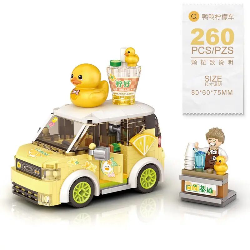 LOZ 4209 non  Q XE DỄ THƯƠNG VỊT CHANH bộ đồ chơi xếp lắp ráp ghép mô hình Girl SWEET Con Gái