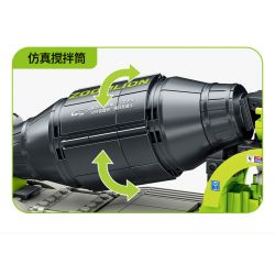 SEMBO 705110 non  ZOOMLION XE TRỘN BÊ TÔNG bộ đồ chơi xếp lắp ráp ghép mô hình City Thành Phố 470 khối