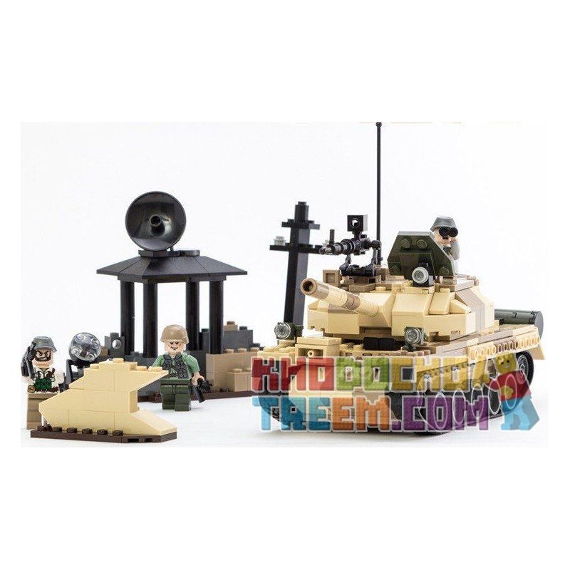 GUDI 600019A non  XE TĂNG T-62 CỦA LIÊN XÔ bộ đồ chơi xếp lắp ráp ghép mô hình Military Army T-62 TANK Quân Sự Bộ Đội 372 khối