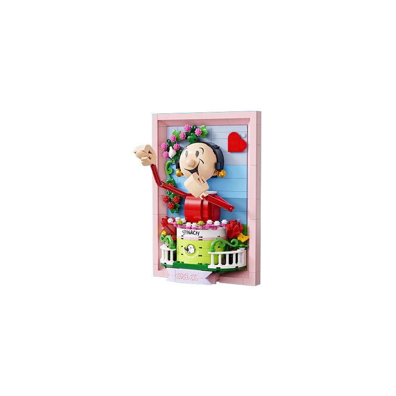 PANTASY 86404 non Lego BỨC TRANH BA CHIỀU CỦA POPEYE OLIVIA bộ đồ chơi xếp lắp ráp ghép mô hình Movie & Game Phim Và Trò Chơi