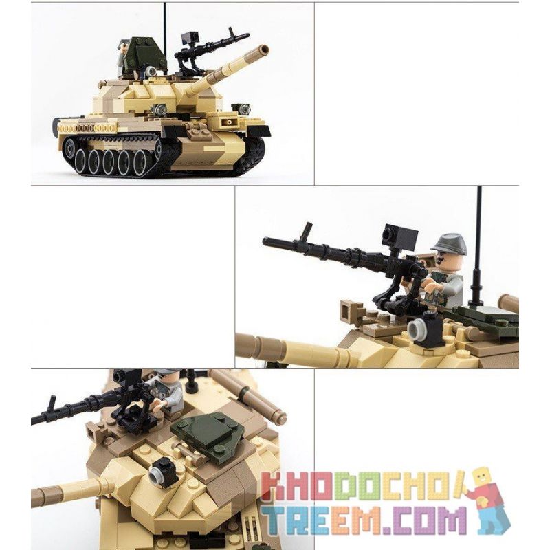 GUDI 600019A non  XE TĂNG T-62 CỦA LIÊN XÔ bộ đồ chơi xếp lắp ráp ghép mô hình Military Army T-62 TANK Quân Sự Bộ Đội 372 khối